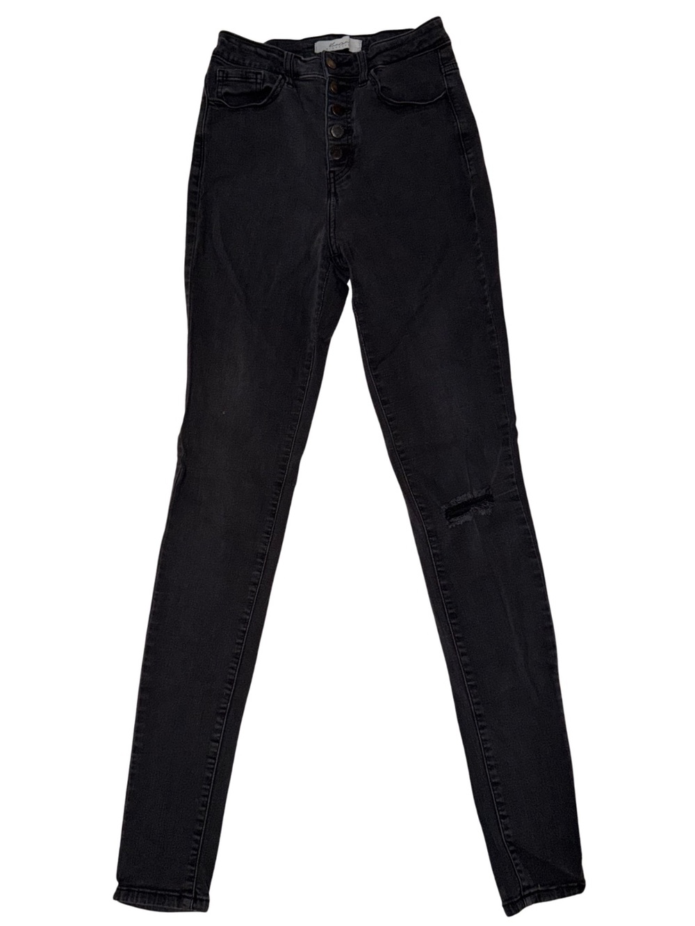 KanCan Black High-Rise Button-Fly Skinny Jeans